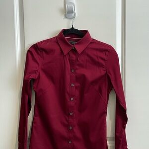 Banana Republic Burgundy Casual Button Down Shirt